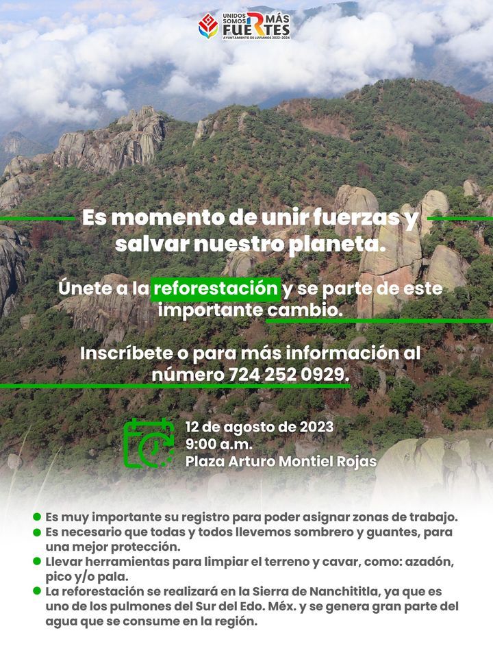 Invitación a la reforestación de la Sierra de Nanchititla