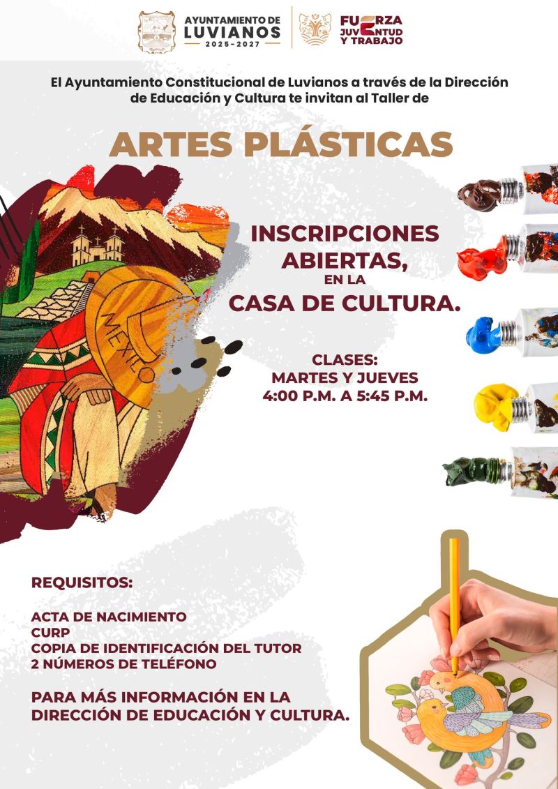 ¡Inscríbete al Taller de Artes Plásticas!