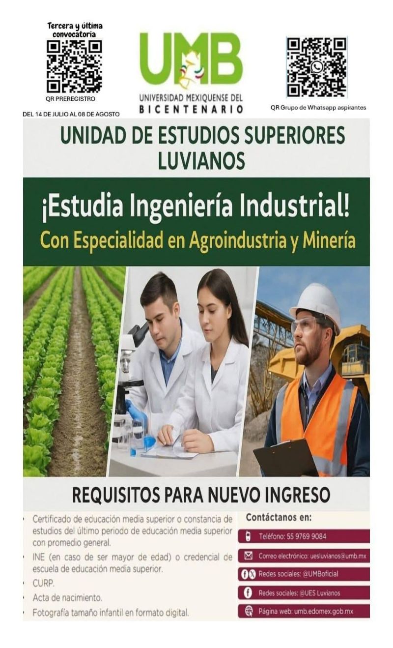 Aún estás a tiempo de participar en la Tercera Ronda del Prerregistro Nuevo Ingreso UES Luvianos