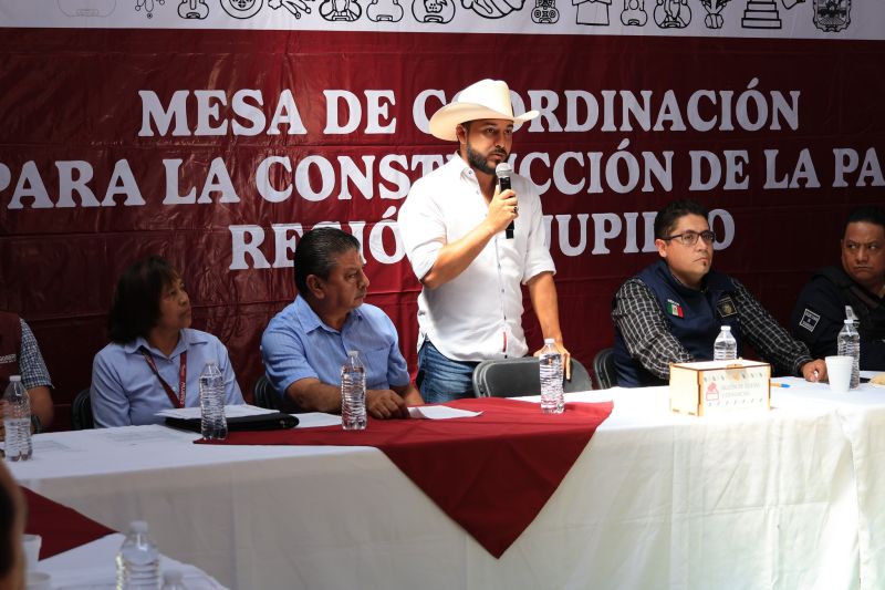 Mesa de Coordinación para la Construcción de la Paz Región 19 Tejupilco, en Luvianos