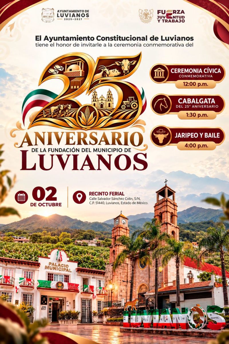 Están todos invitados, 25 años de historia como municipio de Luvianos
